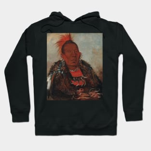 Wah-ro-nee-sah, The Surrounder, Chief of the Tribe by George Catlin Hoodie